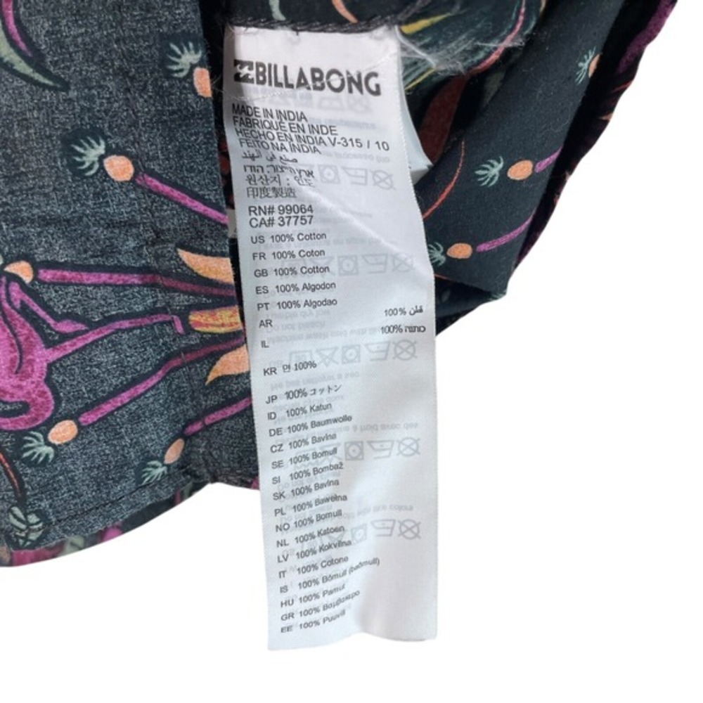 Billabong Mens Hawaiian Shirt Medium Colorful Lightweight Cotton S/S Button Up - Picture 5 of 6